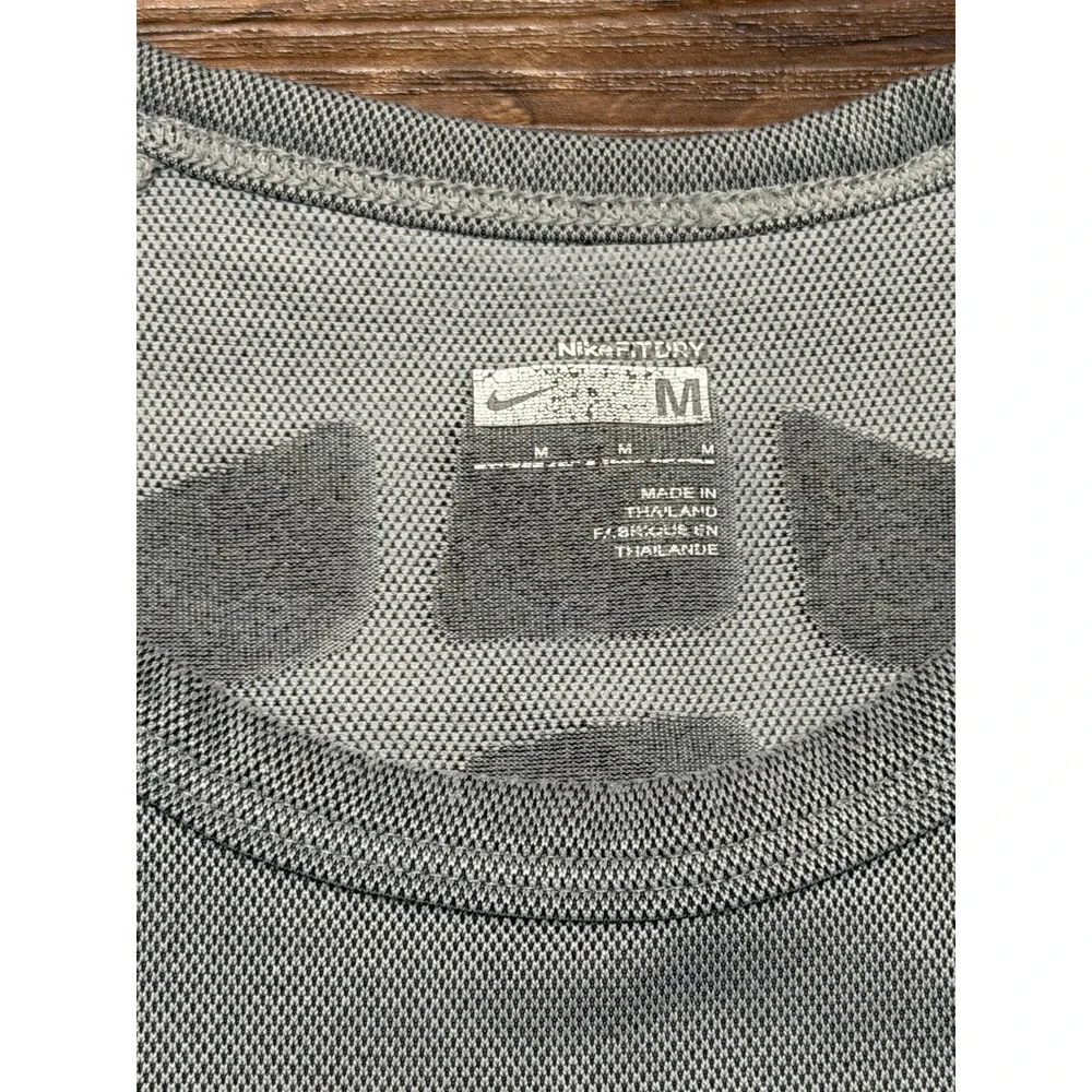 Vintage Nike Court Grey NikeFIT Mesh Performance Base Layer Tennis Shirt Sz M